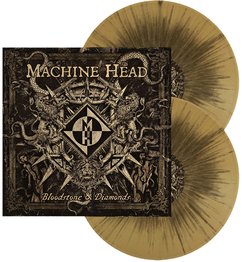 Bloodstone & Diamonds Gold-Black Splatter Vinyl