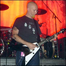 Click image to view show info: Dave McClane during soundcheck in Hollywood 2004