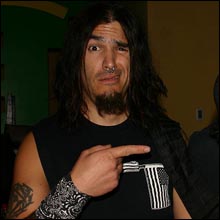 Click image to view show info: Robb Flynn backstage in Las Vegas 2007